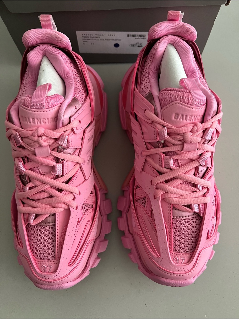 Balenciaga Pink Track Trainer Sneakers NEW EU37/US7